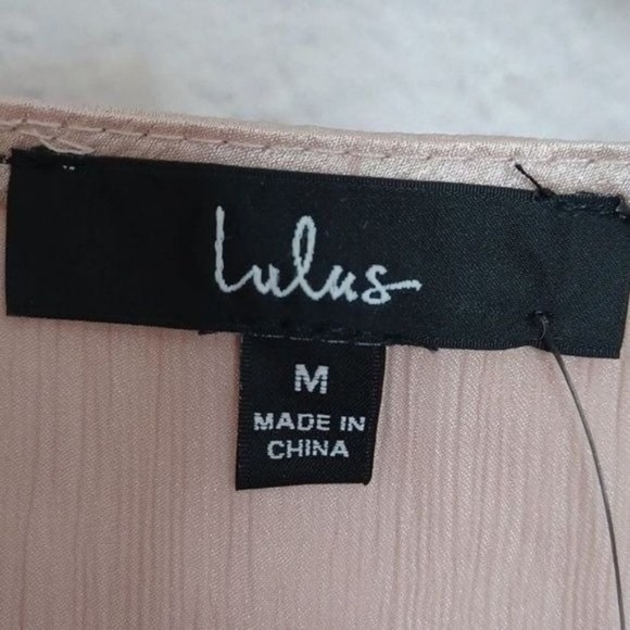 Lulu's Satin Knot Shoulder Tank Top Medium M Dusty Rose - Picture 6 of 7